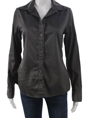 Banana Republic Non Iron Fitted Button-Down Shirt in Charcoal
